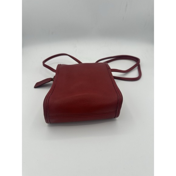 Vintage Coach red leather "scooter" crossbody bag, circa 1980s/90s - Picture 4 of 9